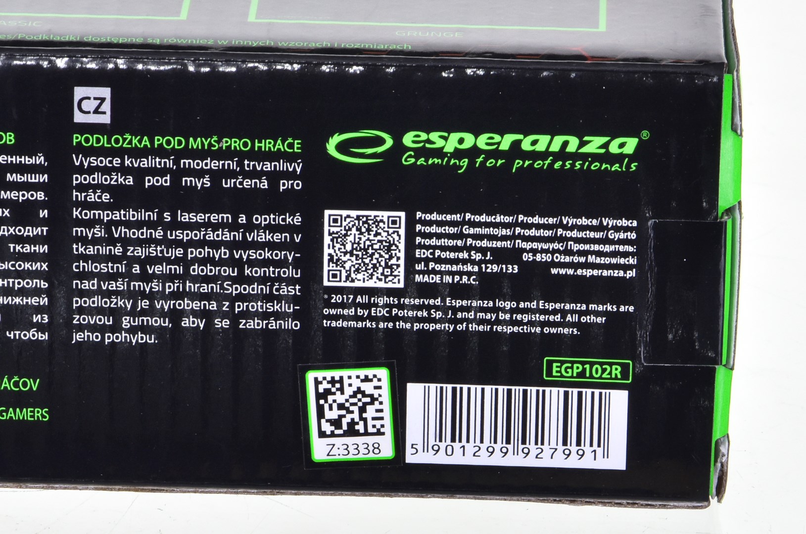 Esperanza EGP101R mouse pad Gaming mouse pad Black Esperanza EGP101R mouse pad Gaming mouse pad Black