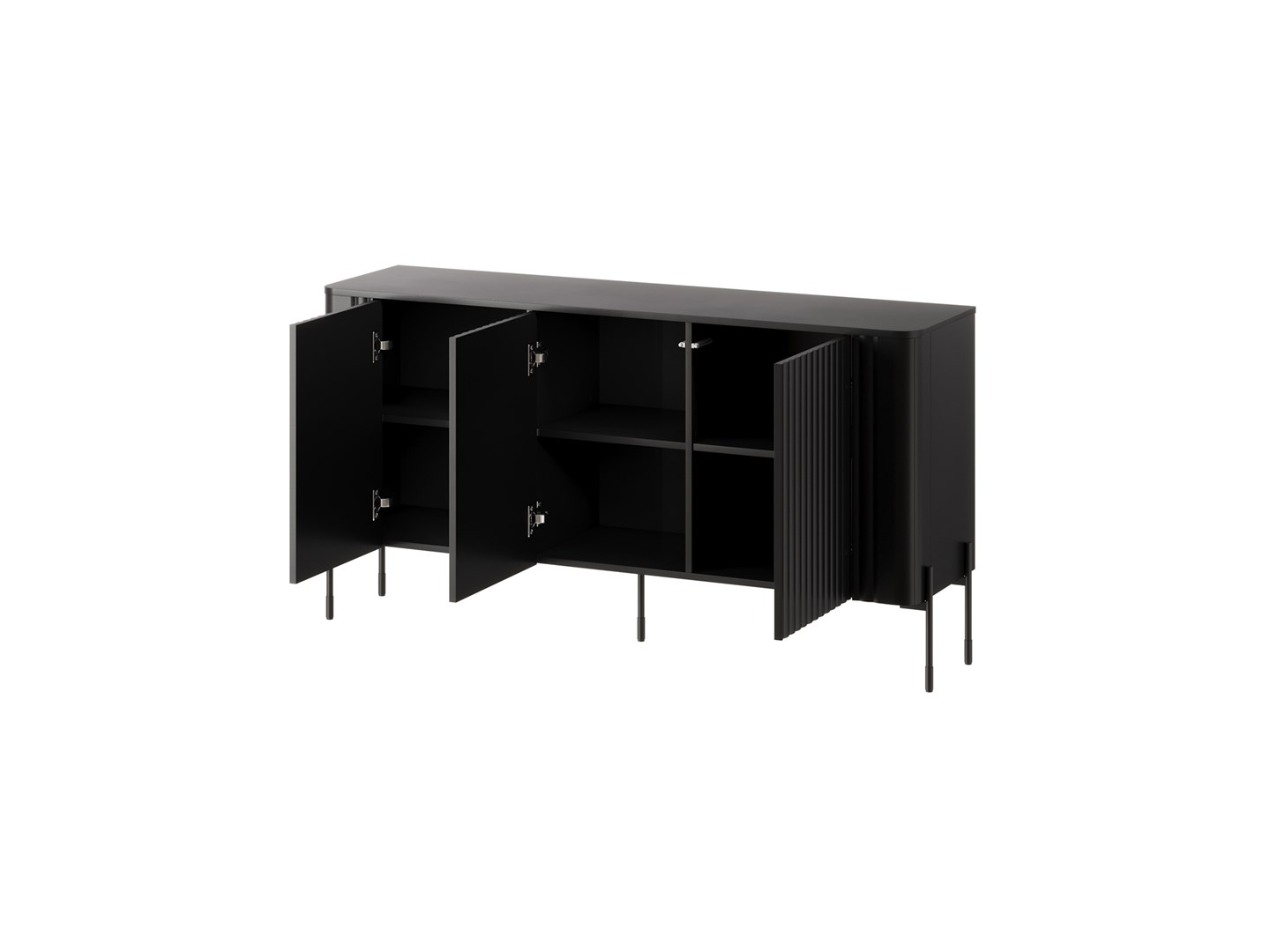 Cama VERA chest of drawers 150x40x80 black matt Cama VERA chest of drawers 150x40x80 black matt