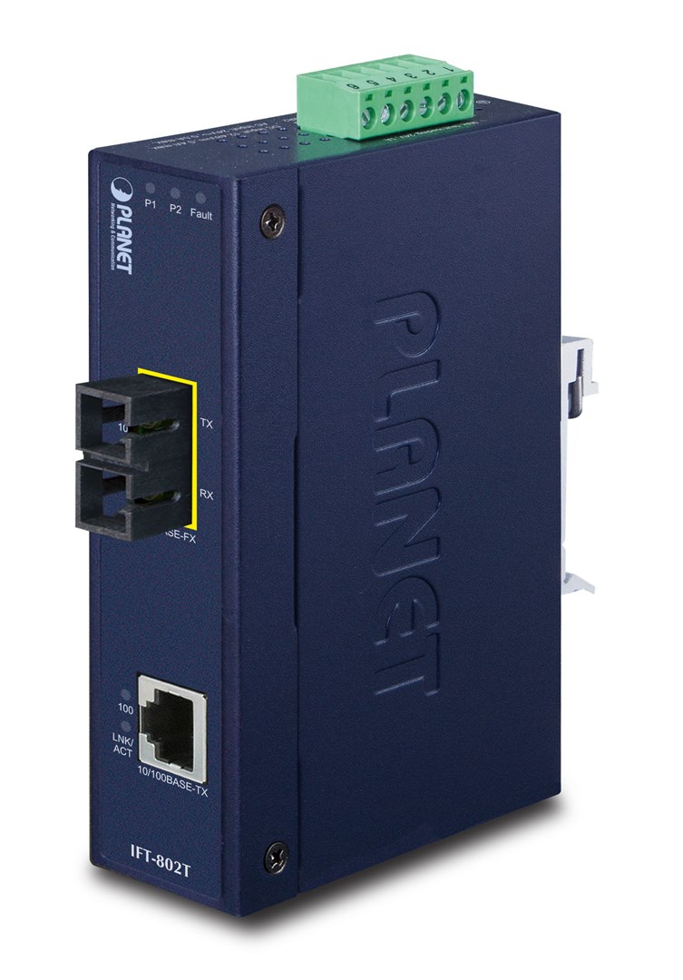 PLANET IFT-802T network media converter 200 Mbit/s 1310 nm Blue PLANET IFT-802T network media converter 200 Mbit/s 1310 nm Blue
