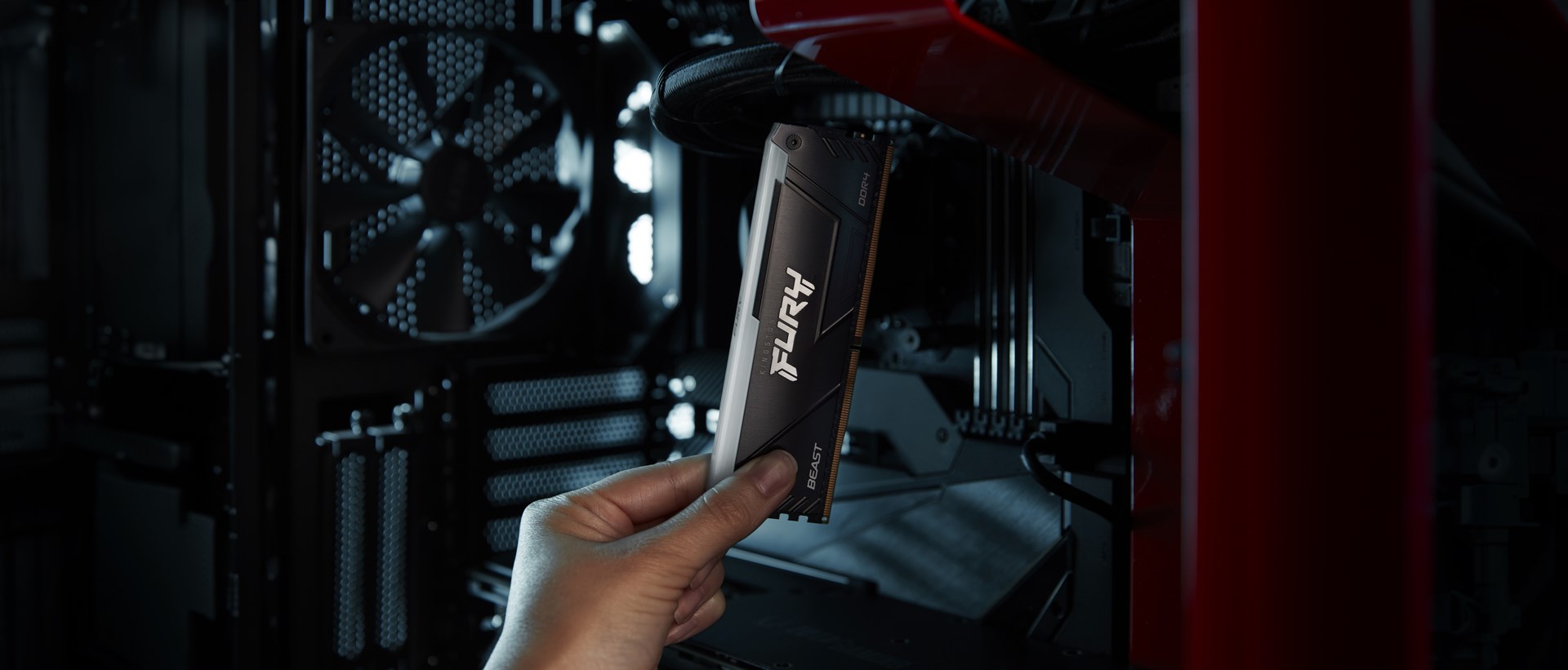 Kingston Technology FURY Beast 32GB 3200MT/s DDR4 CL16 DIMM (Kit of 2) 1Gx8 RGB Kingston Technology FURY Beast 32GB 3200MT/s DDR4 CL16 DIMM (Kit of 2) 1Gx8 RGB