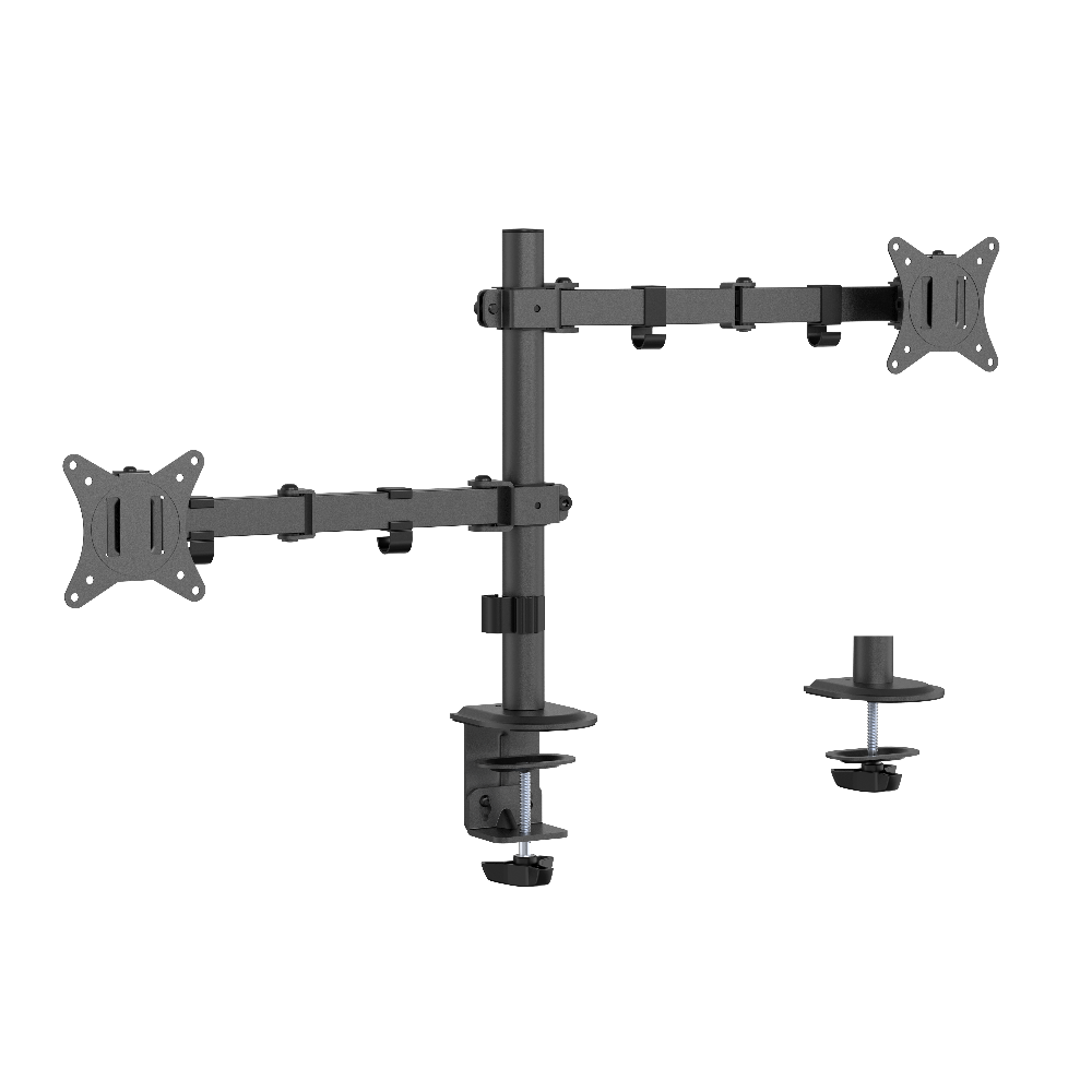 Gembird MA-D2-03 Adjustable desk mounted double monitor arm, 17”-32”, black Gembird MA-D2-03 Adjustable desk mounted double monitor arm, 17”-32”, black