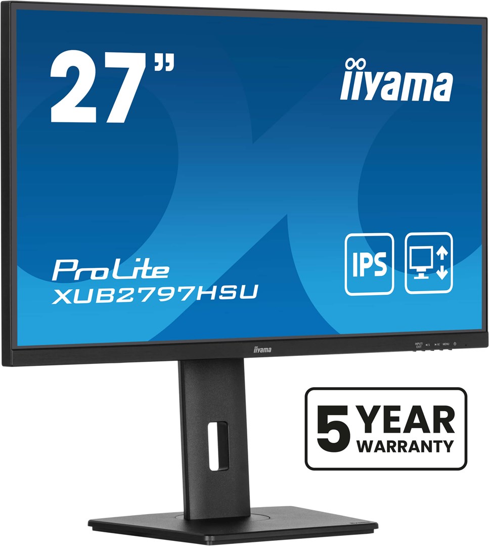 iiyama ProLite 27” IPS technology panel with 1ms MPRT, 100Hz refresh rate, USB-Hub and height adjustable stand iiyama ProLite 27” IPS technology panel with 1ms MPRT, 100Hz refresh rate, USB-Hub and height adjustable stand