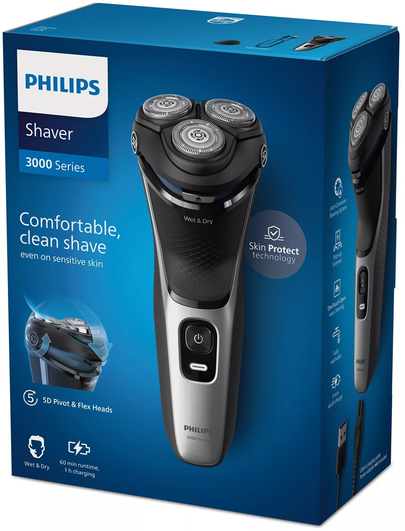 Philips 3000 series Shaver S3143/00 Wet & Dry Electric Shaver Philips 3000 series Shaver S3143/00 Wet & Dry Electric Shaver