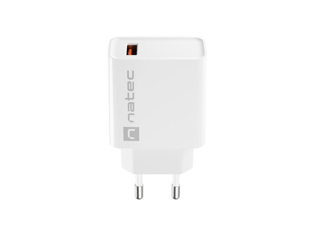 NATEC NETWORK CHARGER RIBERA USB-A 18W WHITE NATEC NETWORK CHARGER RIBERA USB-A 18W WHITE