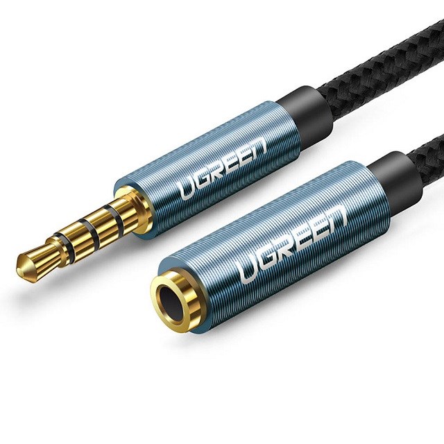 Ugreen extension cable adapter AUX mini jack 3.5 mm 2 m (blue) Ugreen extension cable adapter AUX mini jack 3.5 mm 2 m (blue)