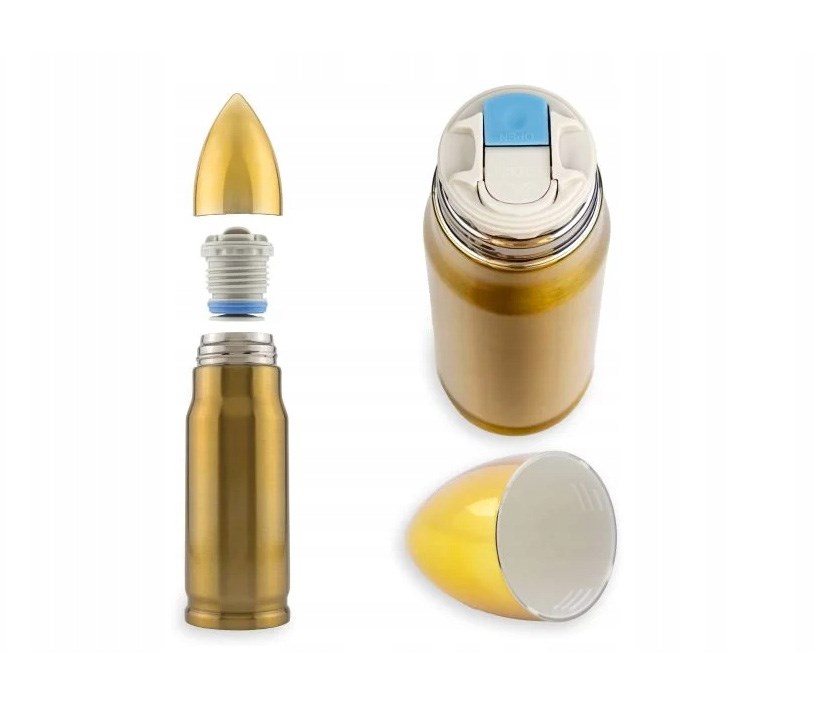 Bullet Brass thermos cartridge 500 ml Bullet Brass thermos cartridge 500 ml