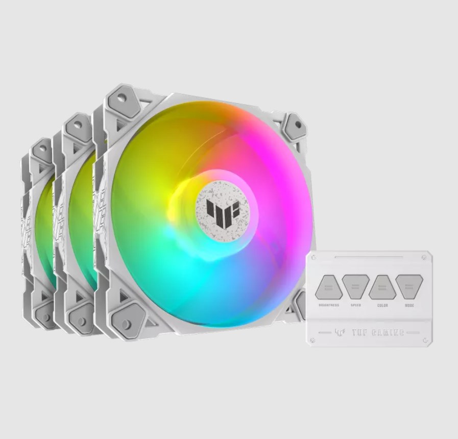 ASUS TUF GAMING TF120 ARGB WHITE EDITION 3IN1 Air cooler 12 cm 3 pc(s) ASUS TUF GAMING TF120 ARGB WHITE EDITION 3IN1 Air cooler 12 cm 3 pc(s)