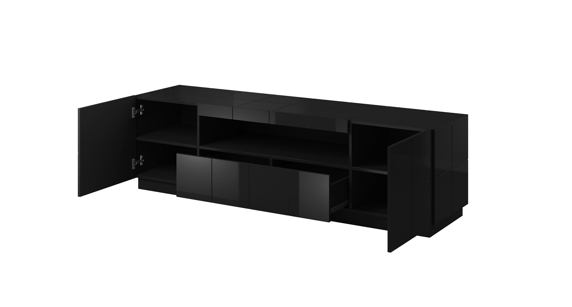 Cama TV stand REJA black gloss/black gloss Cama TV stand REJA black gloss/black gloss