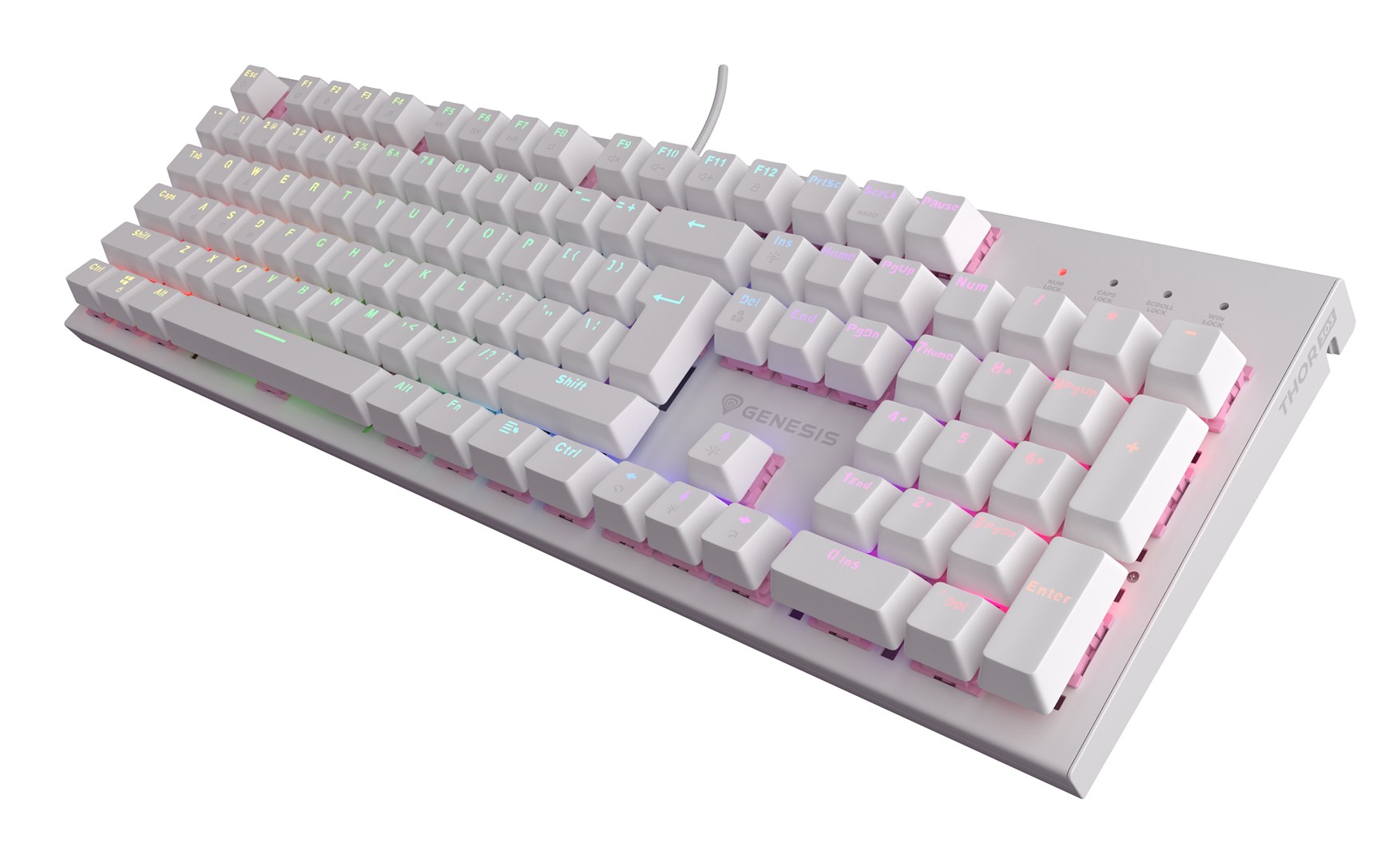 GENESIS Thor 303 keyboard Gaming USB QWERTY US English White GENESIS Thor 303 keyboard Gaming USB QWERTY US English White