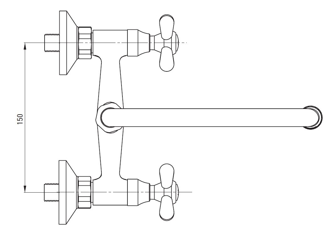Wall-mounted washbasin mixer Wall-mounted washbasin mixer