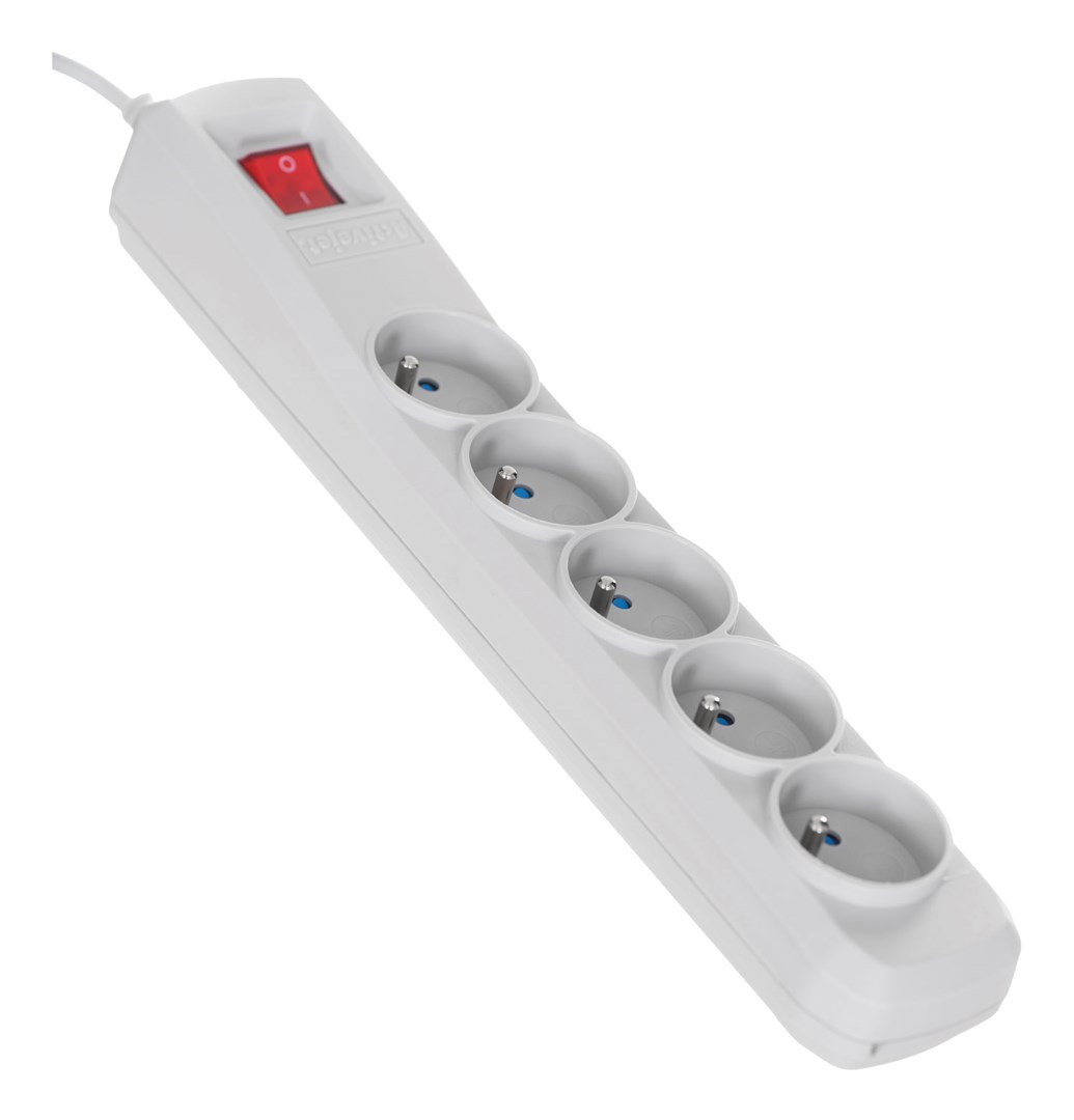 Activejet grey power strip with cord ACJ COMBO 5G/5M/BEZP. AUT/S Activejet grey power strip with cord ACJ COMBO 5G/5M/BEZP. AUT/S