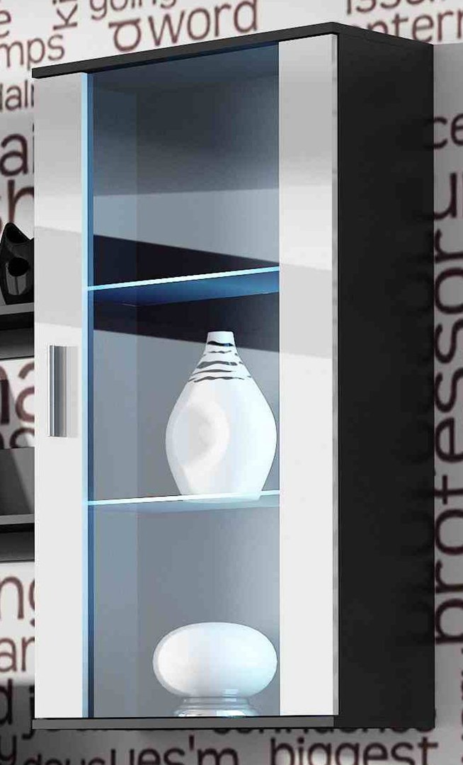 SOHO 5 set (RTV180 cabinet + Wall unit + shelves) Black/White gloss SOHO 5 set (RTV180 cabinet + Wall unit + shelves) Black/White gloss