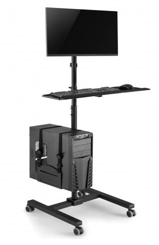Maclean professional stand, mobile computer station on wheels, max 17"-32", max 20kg, MC-793 Maclean professional stand, mobile computer station on wheels, max 17"-32", max 20kg, MC-793