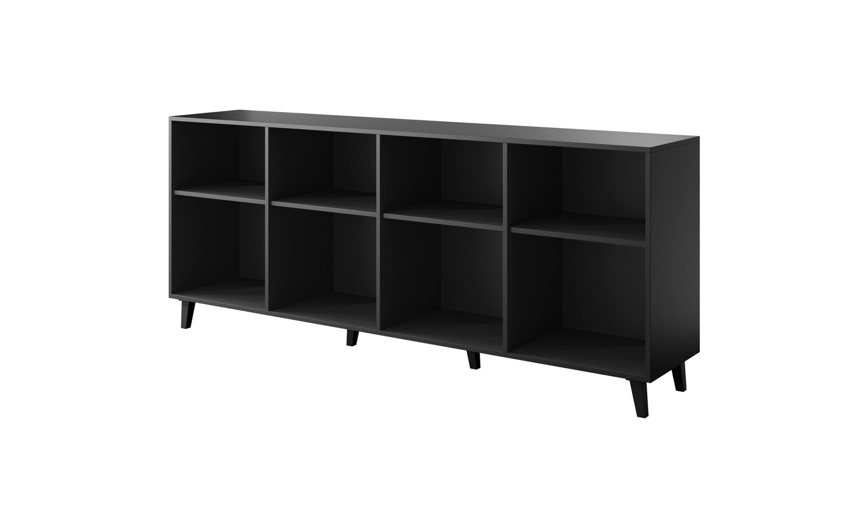 FARO chest of drawers 200x42x82 matte black + oak craft FARO chest of drawers 200x42x82 matte black + oak craft