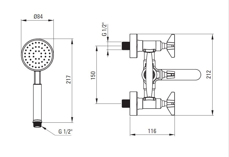Bathtub mixer with shower set Bathtub mixer with shower set