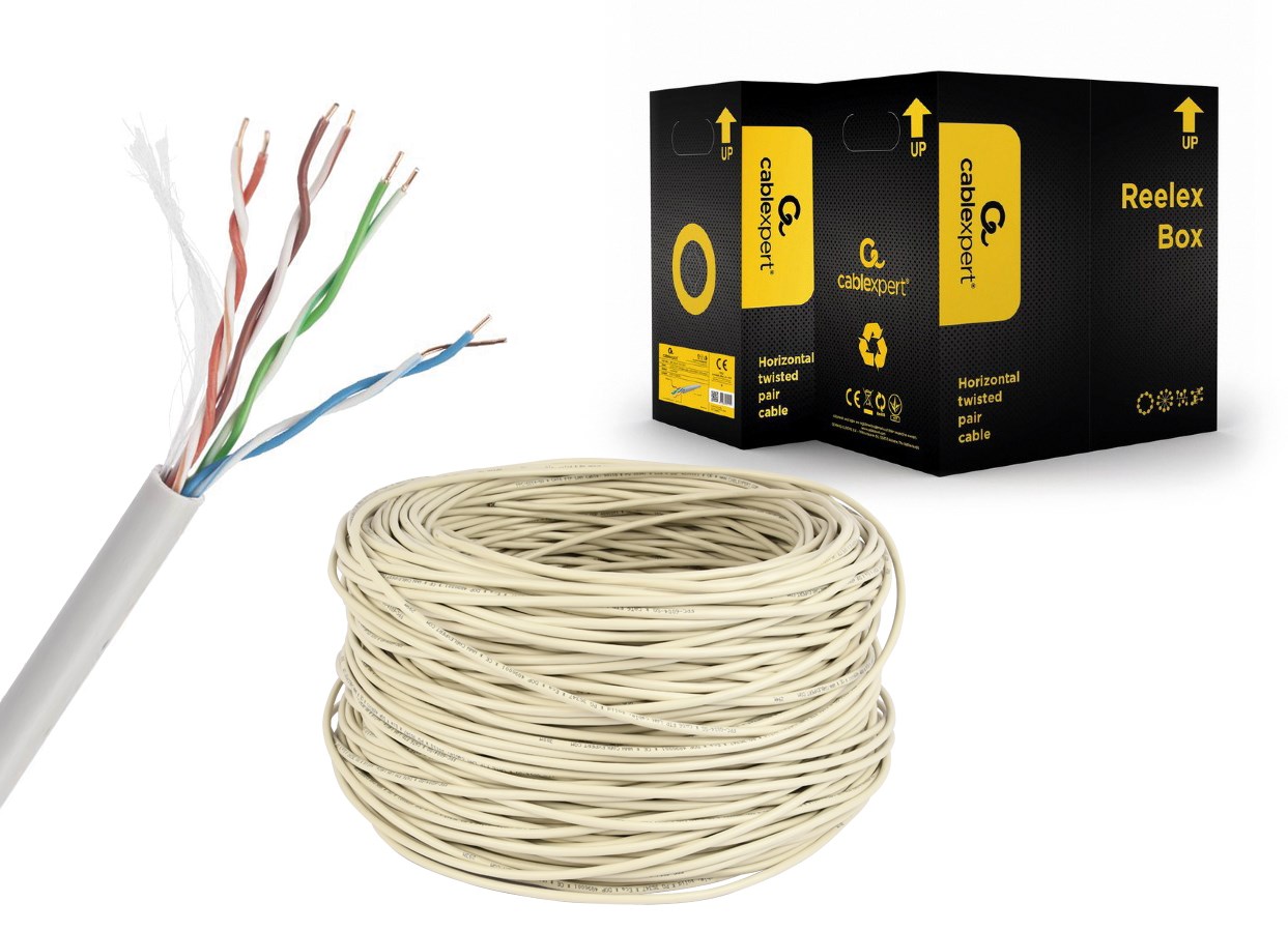 Gembird UPC-5004E-SOL CAT5e UTP LAN cable (CCA), solid, 305m, grey Gembird UPC-5004E-SOL CAT5e UTP LAN cable (CCA), solid, 305m, grey