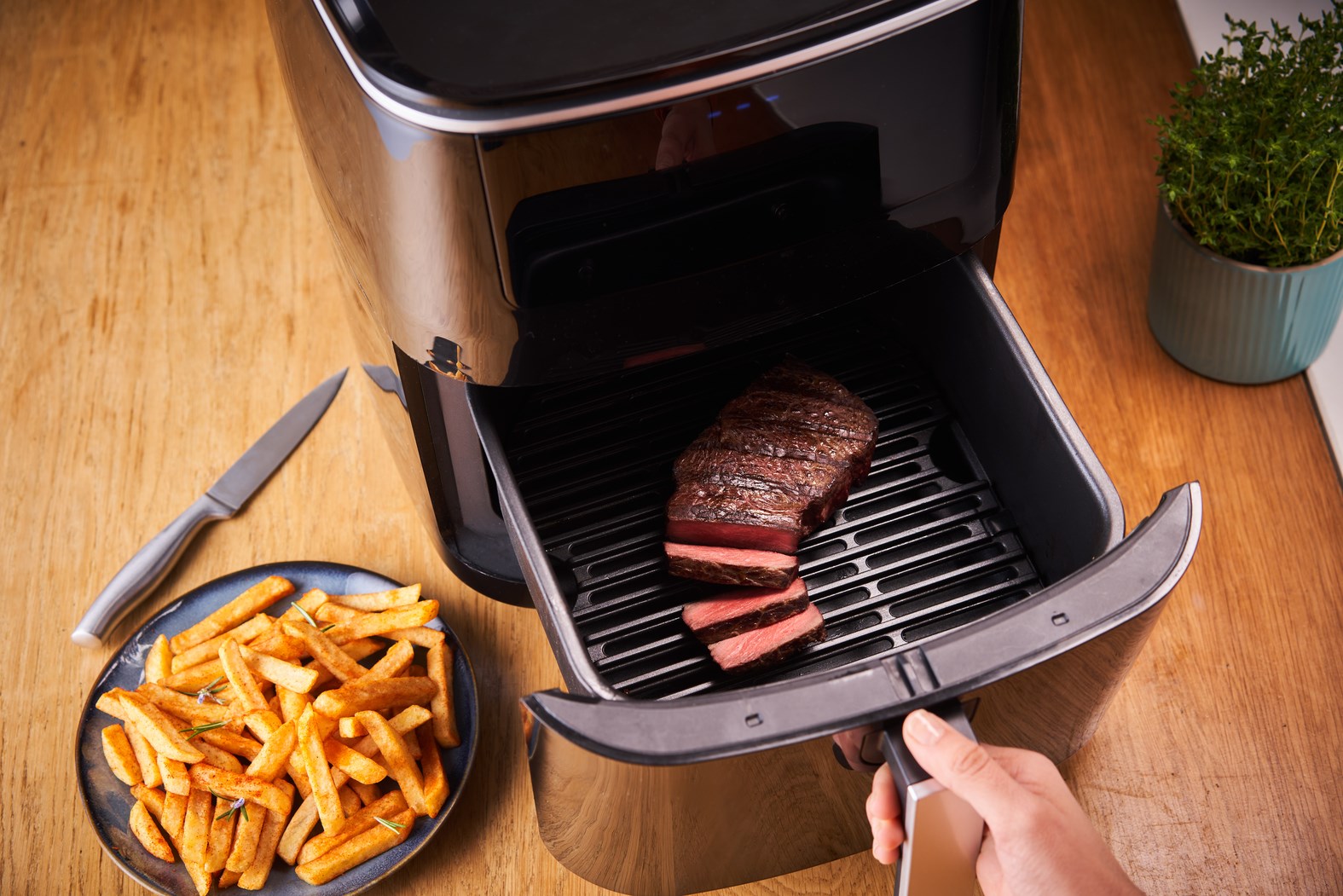 Tefal Easy Fry Grill & Steam FW2018 Single Stand-alone 1700 W Hot air fryer Black Tefal Easy Fry Grill & Steam FW2018 Single Stand-alone 1700 W Hot air fryer Black