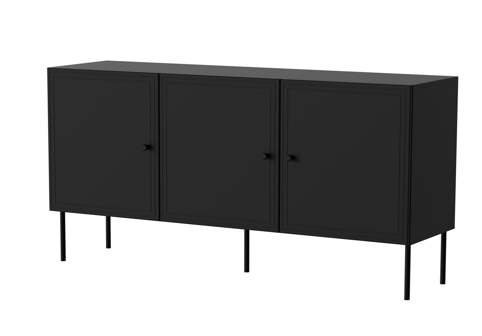 Cama 3D chest of drawers PALAZZO BIS 151x40x75 matte black Cama 3D chest of drawers PALAZZO BIS 151x40x75 matte black