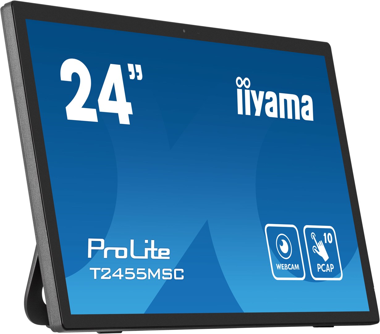iiyama 24” multi-touch monitor with edge-to-edge glass, anti fingerprint coating , integrated webcam and a flexible stand iiyama 24” multi-touch monitor with edge-to-edge glass, anti fingerprint coating , integrated webcam and a flexible stand