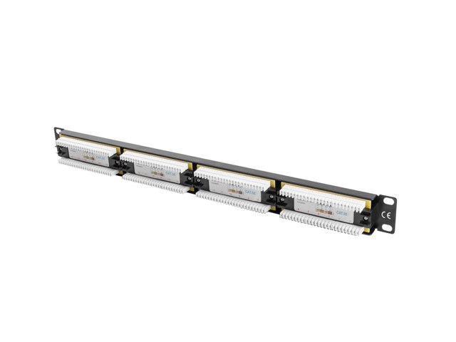 Lanberg patch panel 24 port 1U Cat.5e UTP Black PPU5-1024-B Lanberg patch panel 24 port 1U Cat.5e UTP Black PPU5-1024-B
