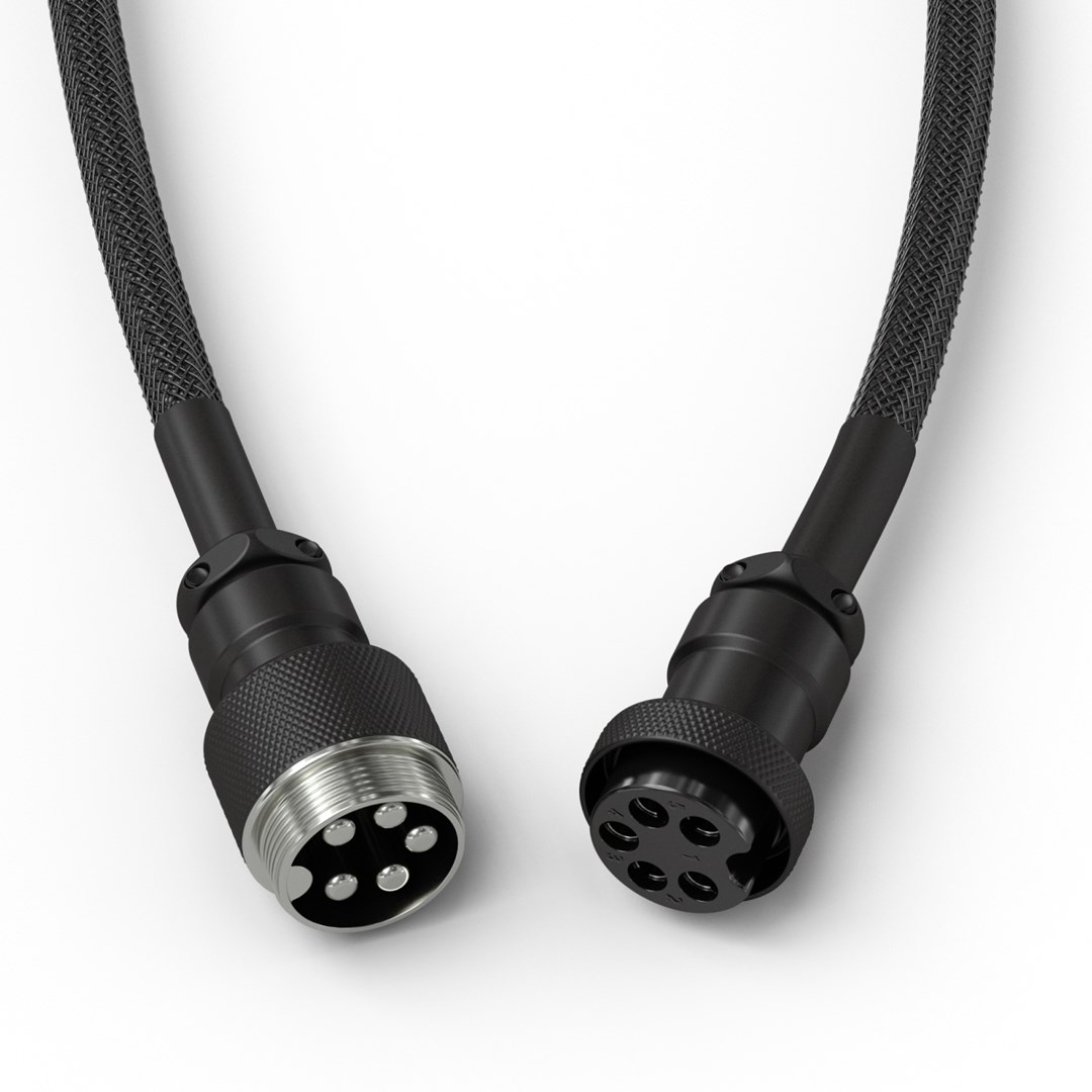 Glorious Gaming Glorious GMMK Coiled Cable Phantom Black Glorious Gaming Glorious GMMK Coiled Cable Phantom Black