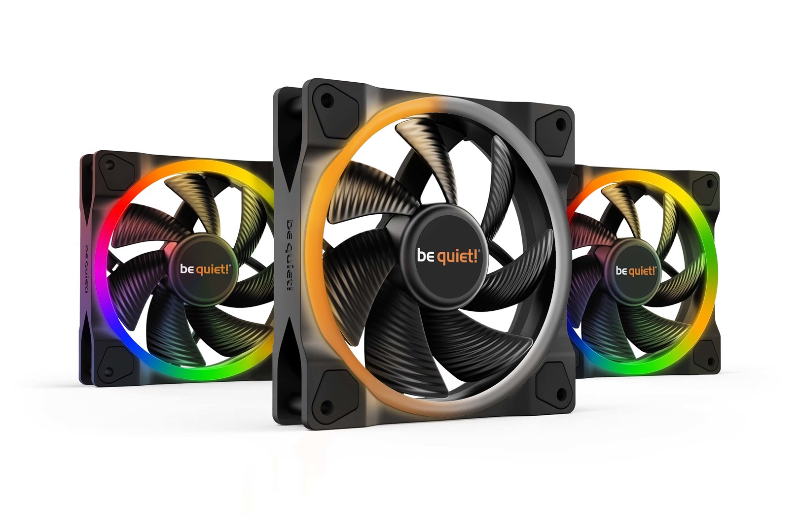 be quiet! Light Wings 120mm ARGB PWM Fan Black 3 Pack be quiet! Light Wings 120mm ARGB PWM Fan Black 3 Pack