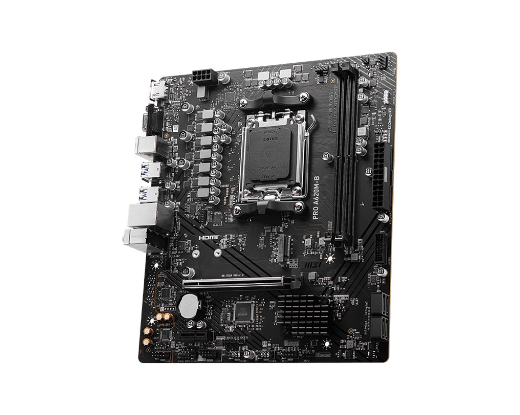 MSI PRO A620M-B motherboard AMD A620 Socket AM5 micro ATX MSI PRO A620M-B motherboard AMD A620 Socket AM5 micro ATX