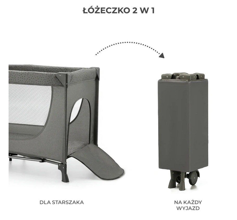 KinderKraft travel cot JOY 2 DARK GREY KinderKraft travel cot JOY 2 DARK GREY