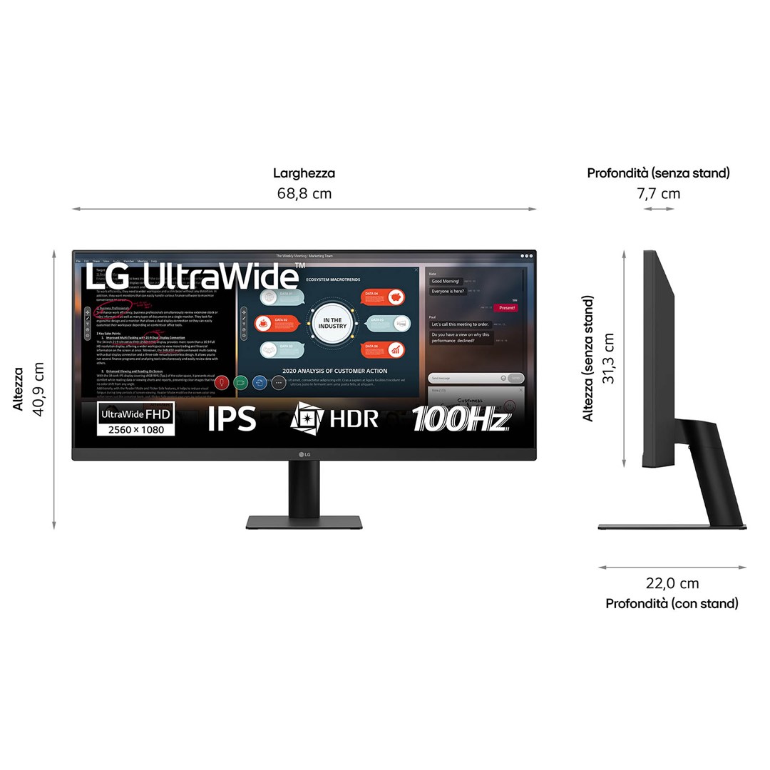 LG 29U511A-B computer monitor 73.7 cm (29") 2560 x 1080 pixels WFHD LCD Black LG 29U511A-B computer monitor 73.7 cm (29") 2560 x 1080 pixels WFHD LCD Black