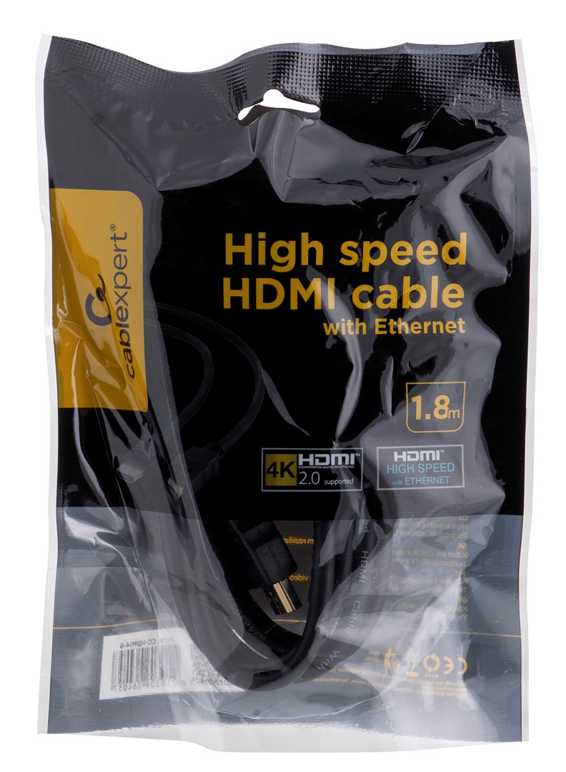 Gembird 1.8m HDMI M/M HDMI cable HDMI Type A (Standard) Black Gembird 1.8m HDMI M/M HDMI cable HDMI Type A (Standard) Black
