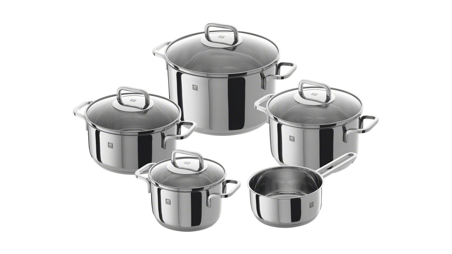 Set of 5 Zwilling Quadro pots Set of 5 Zwilling Quadro pots