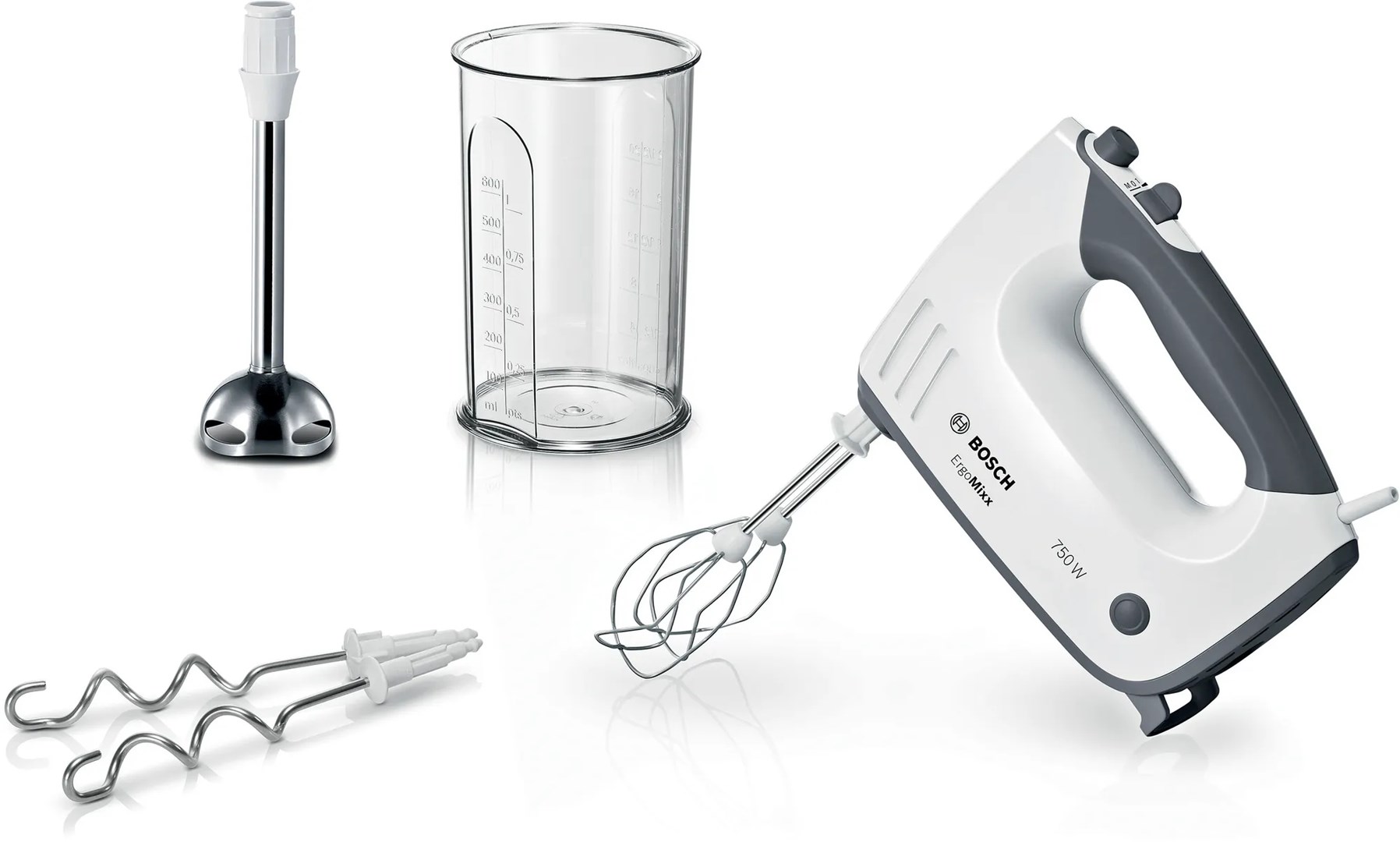 Bosch MFQ37470 Hand mixer 750 W Black, White Bosch MFQ37470 Hand mixer 750 W Black, White