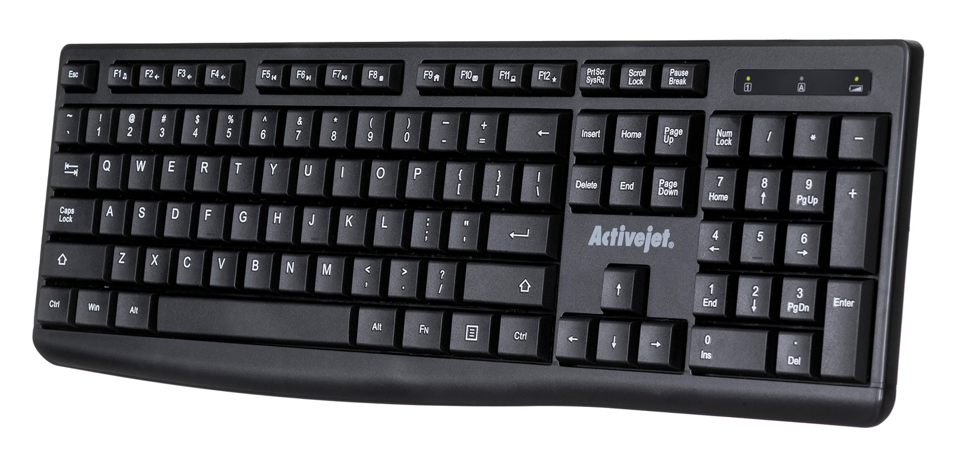 Activejet K-3803SW Keyboard wireless battery powered by 1x 1.5V AAA black Activejet K-3803SW Keyboard wireless battery powered by 1x 1.5V AAA black
