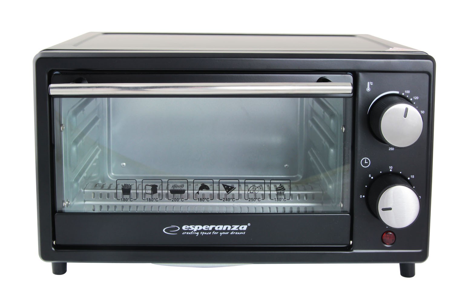 Esperanza EKO004 toaster oven 10 L 900 W Black Grill Esperanza EKO004 toaster oven 10 L 900 W Black Grill