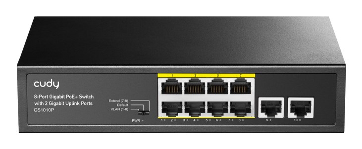 Cudy GS1010P network switch Gigabit Ethernet (10/100/1000) Power over Ethernet (PoE) Desktop/Wall-Mounting Black Cudy GS1010P network switch Gigabit Ethernet (10/100/1000) Power over Ethernet (PoE) Desktop/Wall-Mounting Black