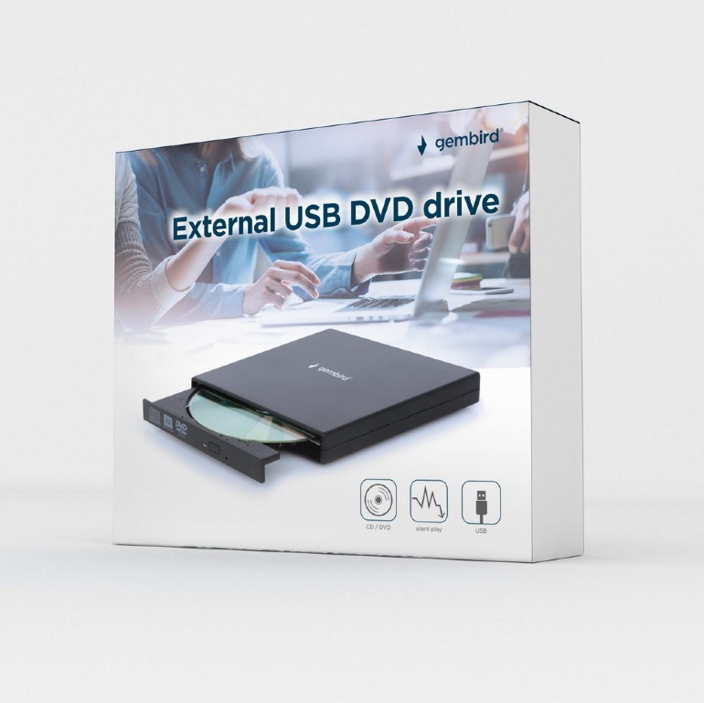 Gembird DVD-USB-04 optical disc drive DVD±RW Black Gembird DVD-USB-04 optical disc drive DVD±RW Black