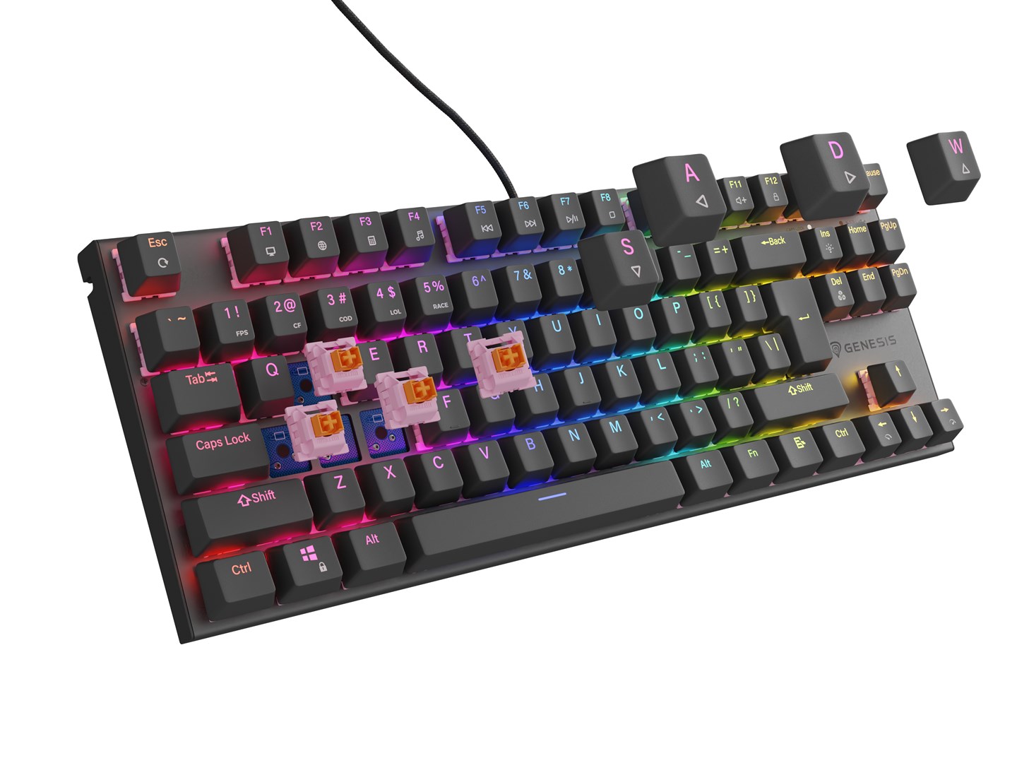 GENESIS NKG-2155 keyboard Gaming USB QWERTY UK International Black GENESIS NKG-2155 keyboard Gaming USB QWERTY UK International Black