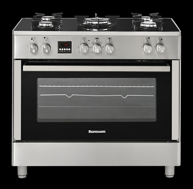 Gas-electric Cooker Ravanson KWGE-K90 Cheff Modern (silver) Gas-electric Cooker Ravanson KWGE-K90 Cheff Modern (silver)