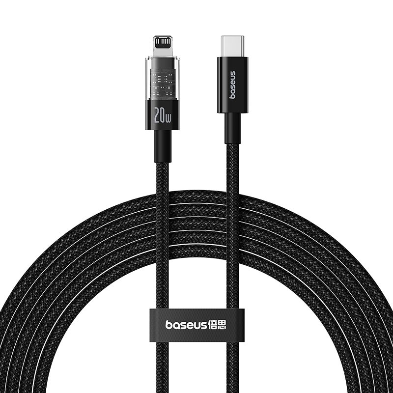 Baseus Gem USB-C to iP fast charging cable 2 m 20 W Black Baseus Gem USB-C to iP fast charging cable 2 m 20 W Black