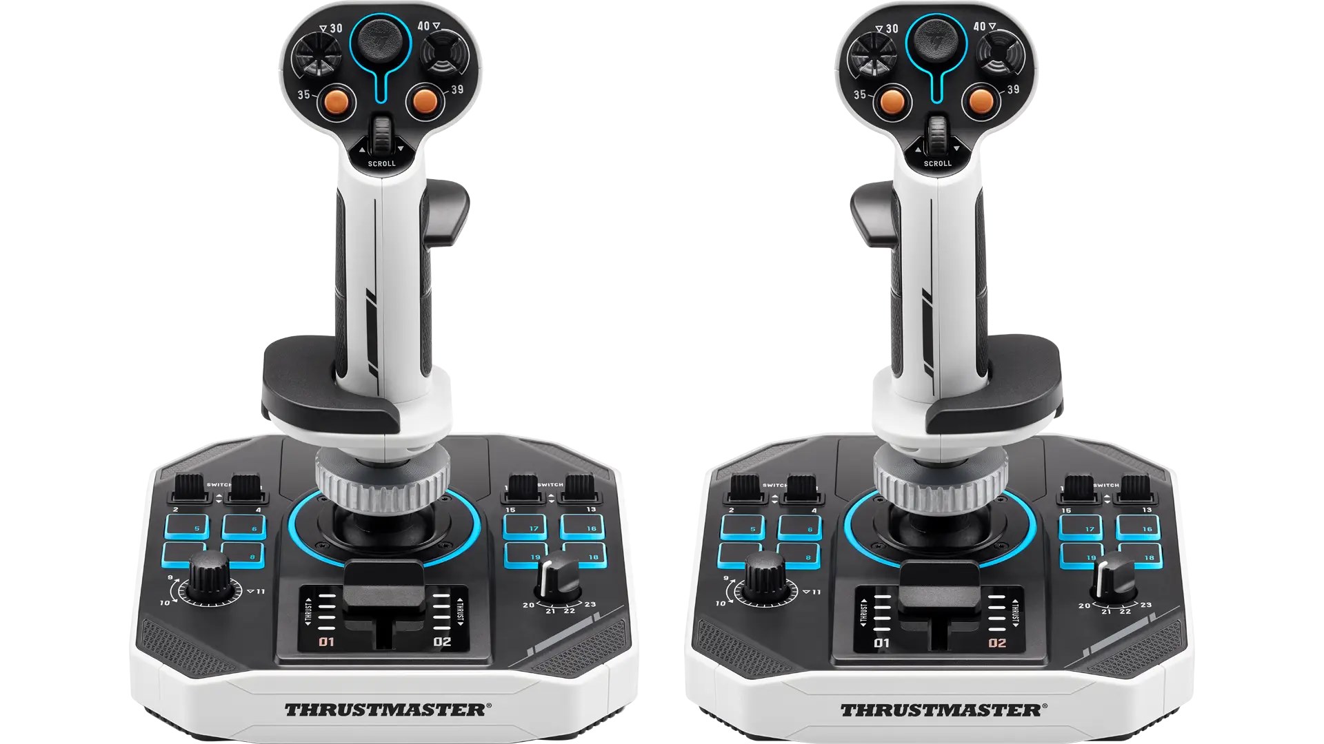 Thrustmaster Sol-R 2 HOSAS Space Sim Duo Black, White USB Flightstick Analogue / Digital PC Thrustmaster Sol-R 2 HOSAS Space Sim Duo Black, White USB Flightstick Analogue / Digital PC