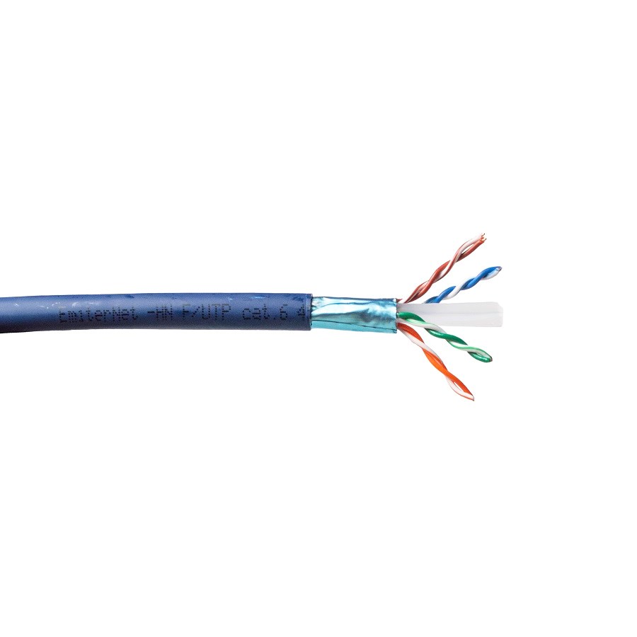 Emitter Net FTP (F/UTP) Cat.6 450MHz Cable, 4x2x23AWG Wire, LSZH-FR 500m Emitter Net FTP (F/UTP) Cat.6 450MHz Cable, 4x2x23AWG Wire, LSZH-FR 500m