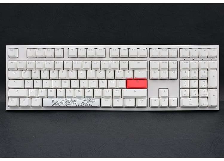 Ducky One 2 White Edition keyboard Universal USB German Ducky One 2 White Edition keyboard Universal USB German
