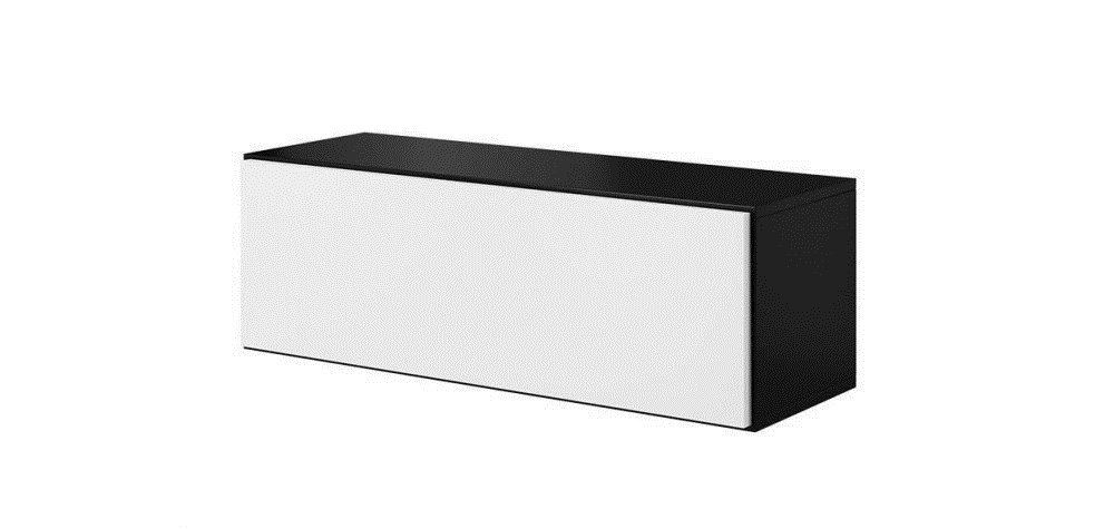 Cama full storage cabinet ROCO RO1 112/37/39 black/black/white Cama full storage cabinet ROCO RO1 112/37/39 black/black/white