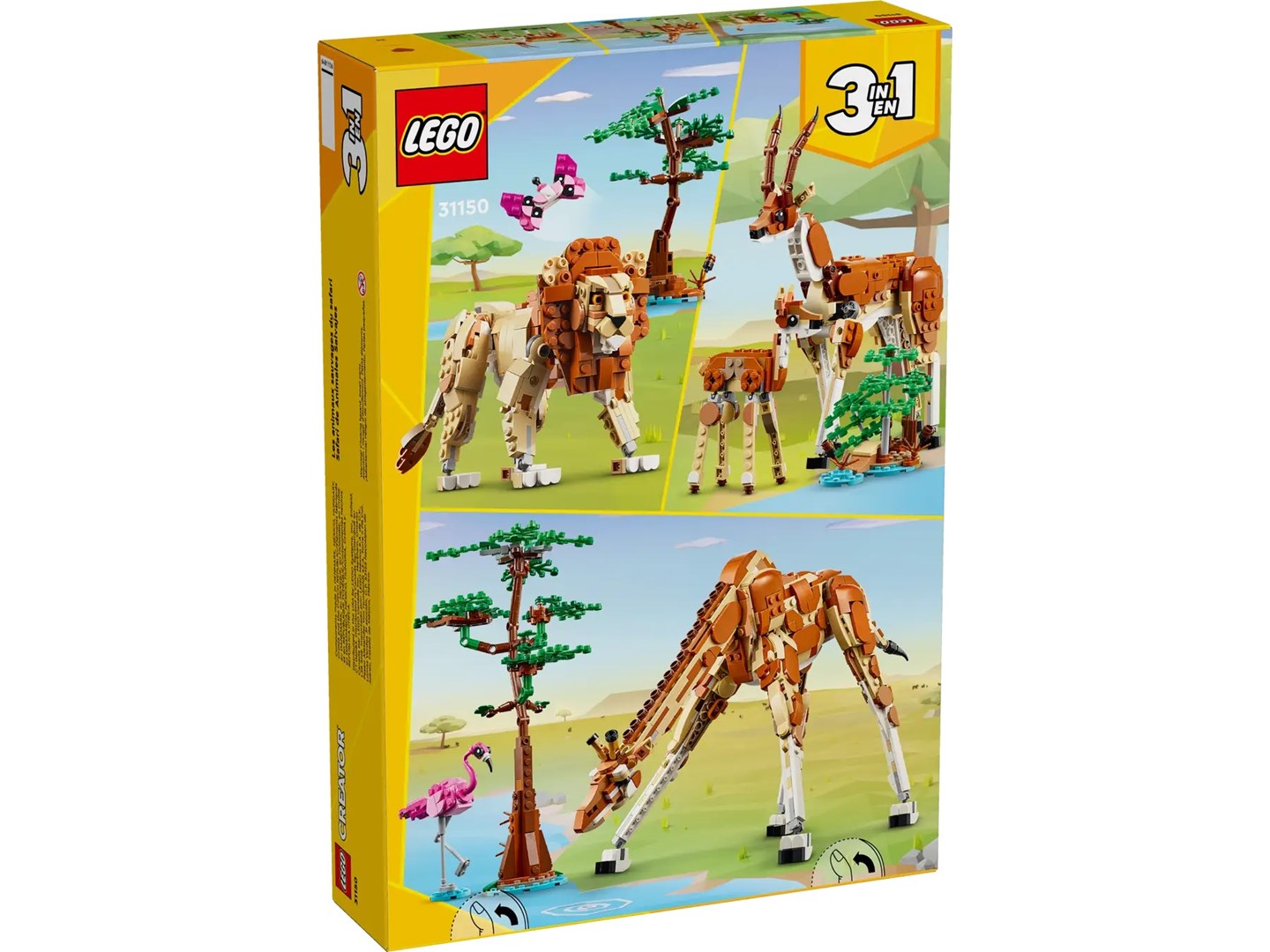 LEGO CREATOR 3 IN 1 31150 WILD SAFARI ANIMALS LEGO CREATOR 3 IN 1 31150 WILD SAFARI ANIMALS