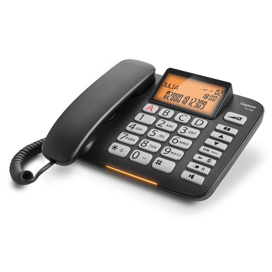 Gigaset DL580 Analog telephone Caller ID Black Gigaset DL580 Analog telephone Caller ID Black