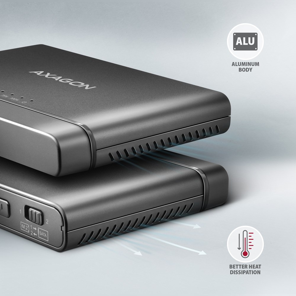 Axagon ADSA-CC USB-C 10Gbps - NVMe M.2 SSD & SATA 2.5/3.5 SSD/HDD CLONE MASTER 2 - Digital/Daten - NVMe USB 3.2 Gen 2 (3.1 Gen 2) Type-C Black Axagon ADSA-CC USB-C 10Gbps - NVMe M.2 SSD & SATA 2.5/3.5 SSD/HDD CLONE MASTER 2 - Digital/Daten - NVMe USB 3.2 Gen 2 (3.1 Gen 2) Type-C Black