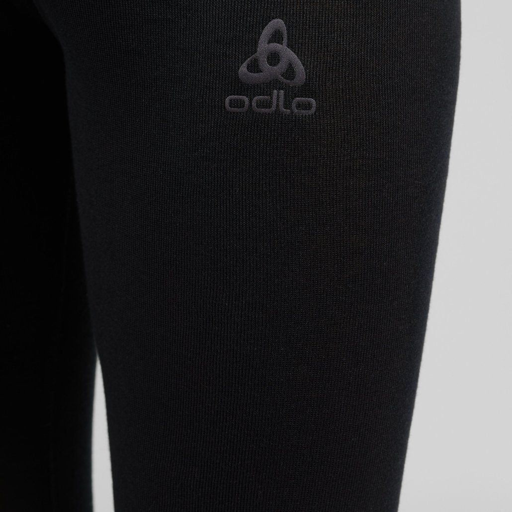 ODLO The Active Warm Base Layer Bottoms Black Polyester ODLO The Active Warm Base Layer Bottoms Black Polyester