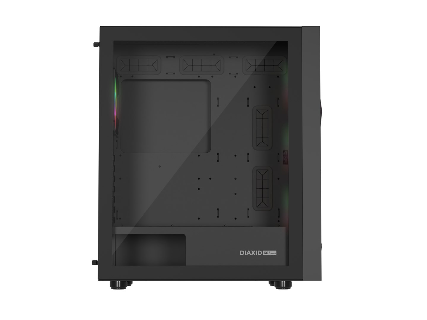 GENESIS DIAXID 605 ARGB MIDI TOWER CASE WITH USB-C WINDOW BLACK GENESIS DIAXID 605 ARGB MIDI TOWER CASE WITH USB-C WINDOW BLACK