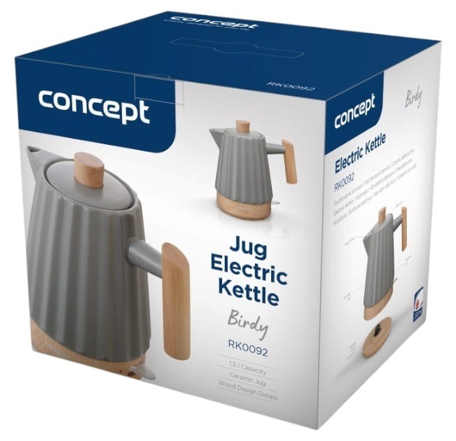 Concept RK0092 Ceramic electric kettle 1.5 l Dark grey Concept RK0092 Ceramic electric kettle 1.5 l Dark grey