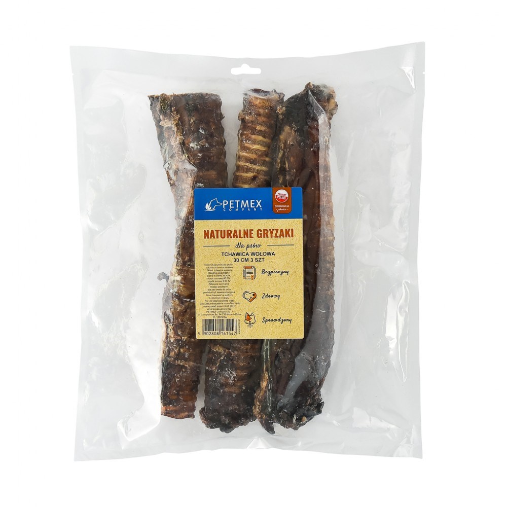 Dog chew PETMEX Beef trachea 30cm 3pc Dog chew PETMEX Beef trachea 30cm 3pc